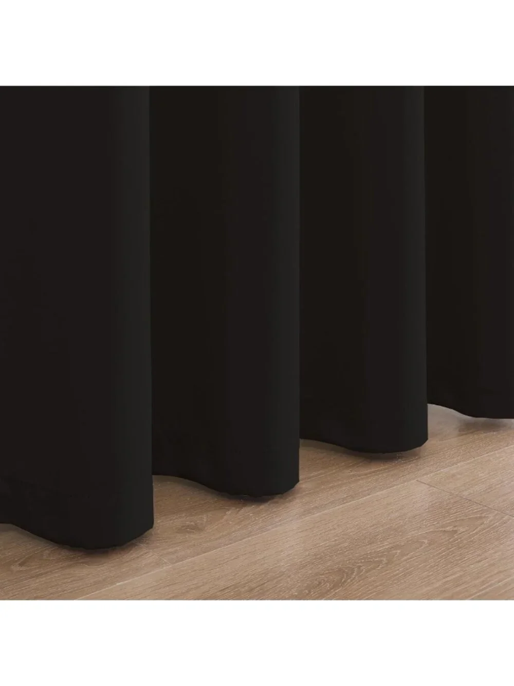 Fire Retardant Black Curtain Panel, 52x84 inch, Rod Pocket Top for Dorm & School